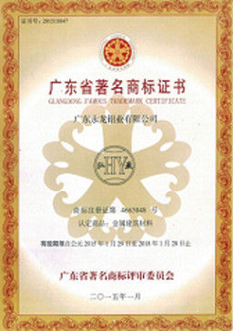 China Guangdong  Yonglong Aluminum Co., Ltd.  Zertifizierungen